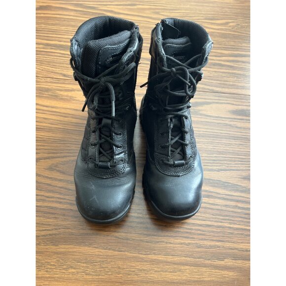 Bates black lace up side zip combat boots size 5.5 - Picture 1 of 7